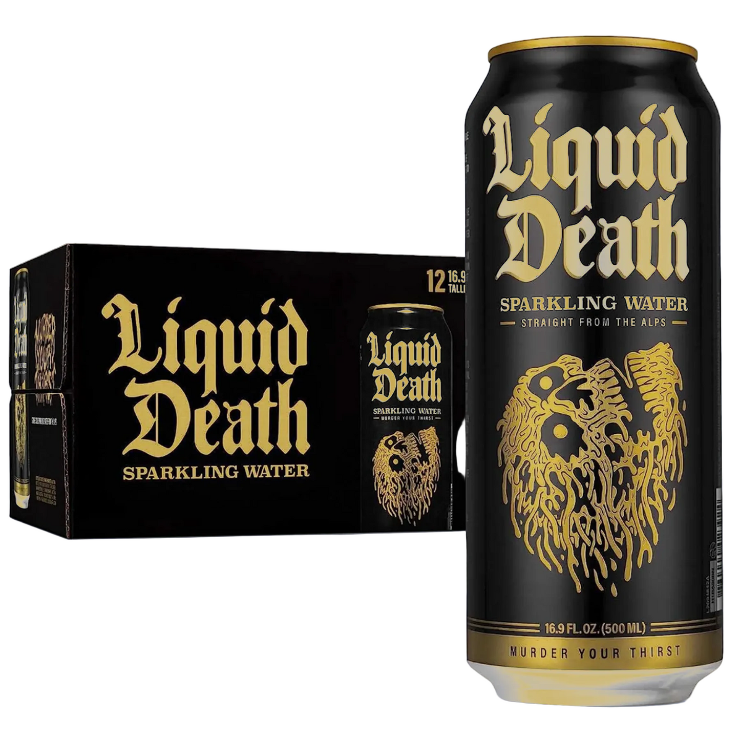 Liquid Death Sparkling Water™ - 16.9 fl oz 12-pack - From the Alps, not a Lab