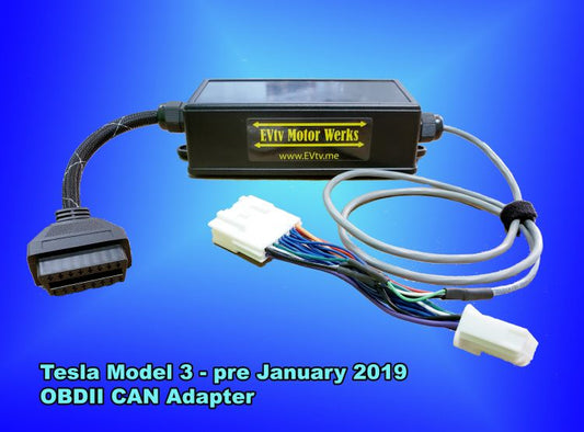 Tesla Model 3 OBDII Adapter BEFORE January 2019