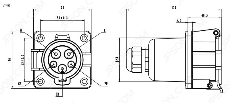 Economy J1772 Inlet