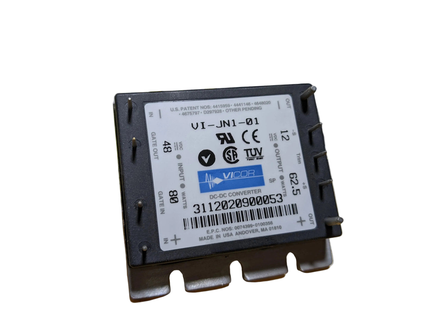 Vicor 48vdc 80W to 12vdc 62.5W DC-DC converter