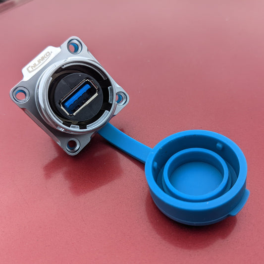 USB 3.0 Panel Pass Connector Female Socket Port Waterproof IP67