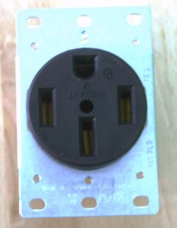 Leviton 50 amp Flush Mount receptacle, 125/250 volt NEMA 14-50R