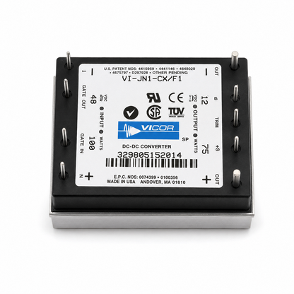 Vicor VI-JN1-CX-F1 75W 48 to 12vdc DC-DC Converter with Heatsink