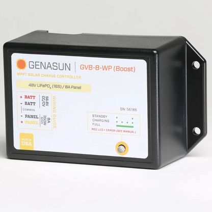 GVB-8-Li-56.8V-WP, 8 A (Input) 350 W Solar Panel, Waterproof Voltage Boosting MPPT Solar Charge Controller for 48 V Nominal 16S LiFePO4 Batteries (Golf Carts, Electric Boats, etc.)