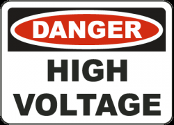 Danger High Voltage Label